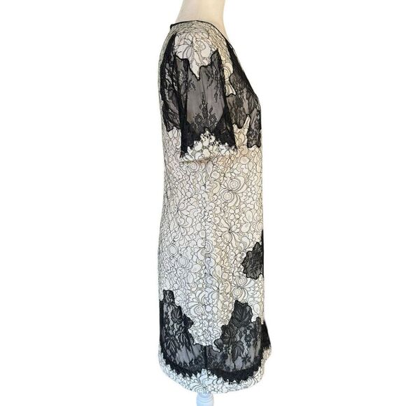 Karen Millen Lace Applique Patchwork Dress, Size 10, Ivory/Black RRP£215 DV276 - Picture 5 of 9